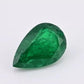 Exceptional Deep Green Natural Emerald Pear Shape Stone GIA Certified 3.53 Carat