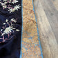 Late Qing Dynasty Silk Satin Robe with Couching and Satin Stitch Embroidery