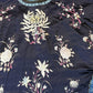 Late Qing Dynasty Silk Satin Robe with Couching and Satin Stitch Embroidery