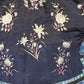 Late Qing Dynasty Silk Satin Robe with Couching and Satin Stitch Embroidery