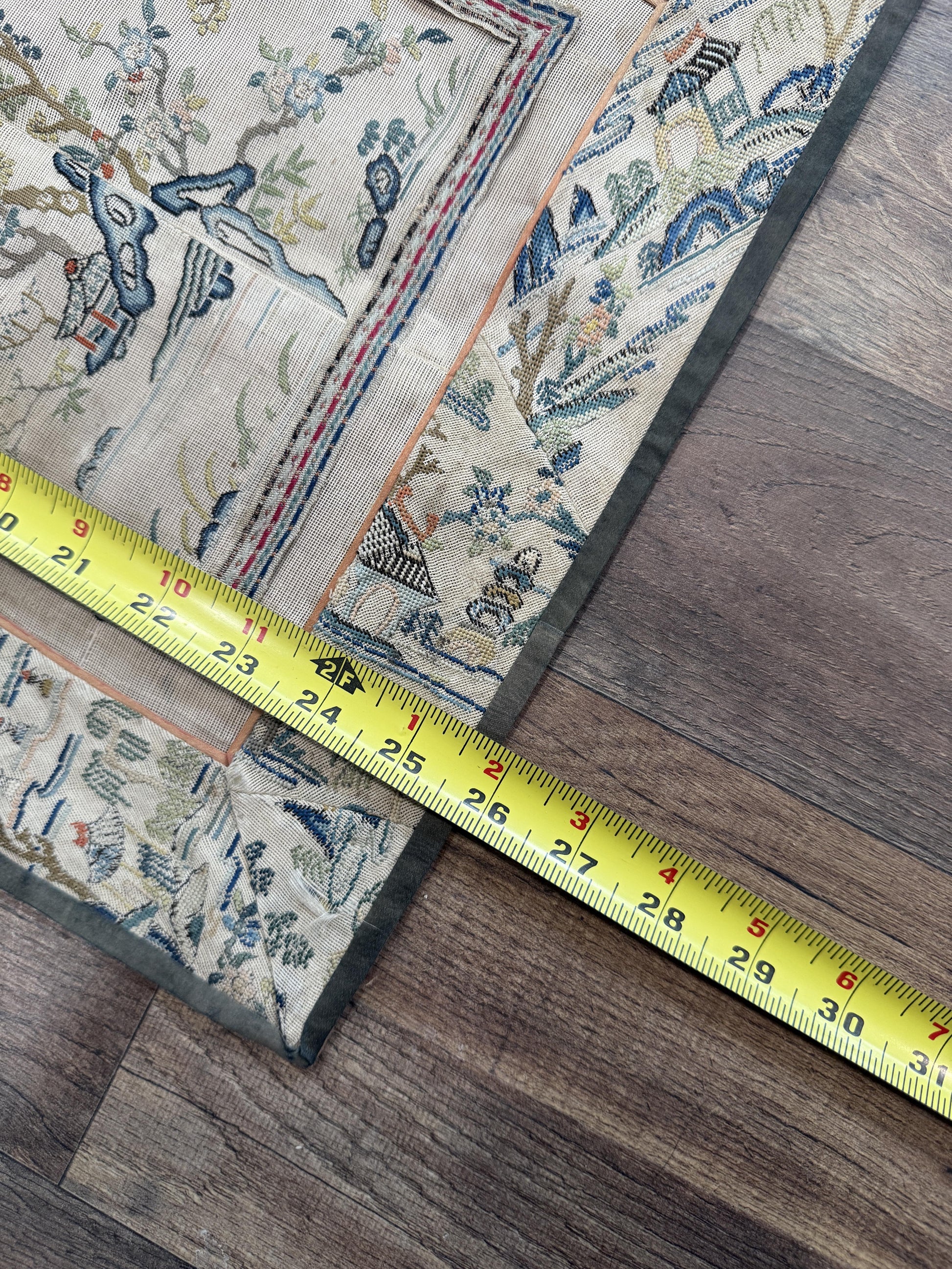 Late Qing Dynasty Silk Gauze Panels with Forbidden Stitch and Satin Stitch