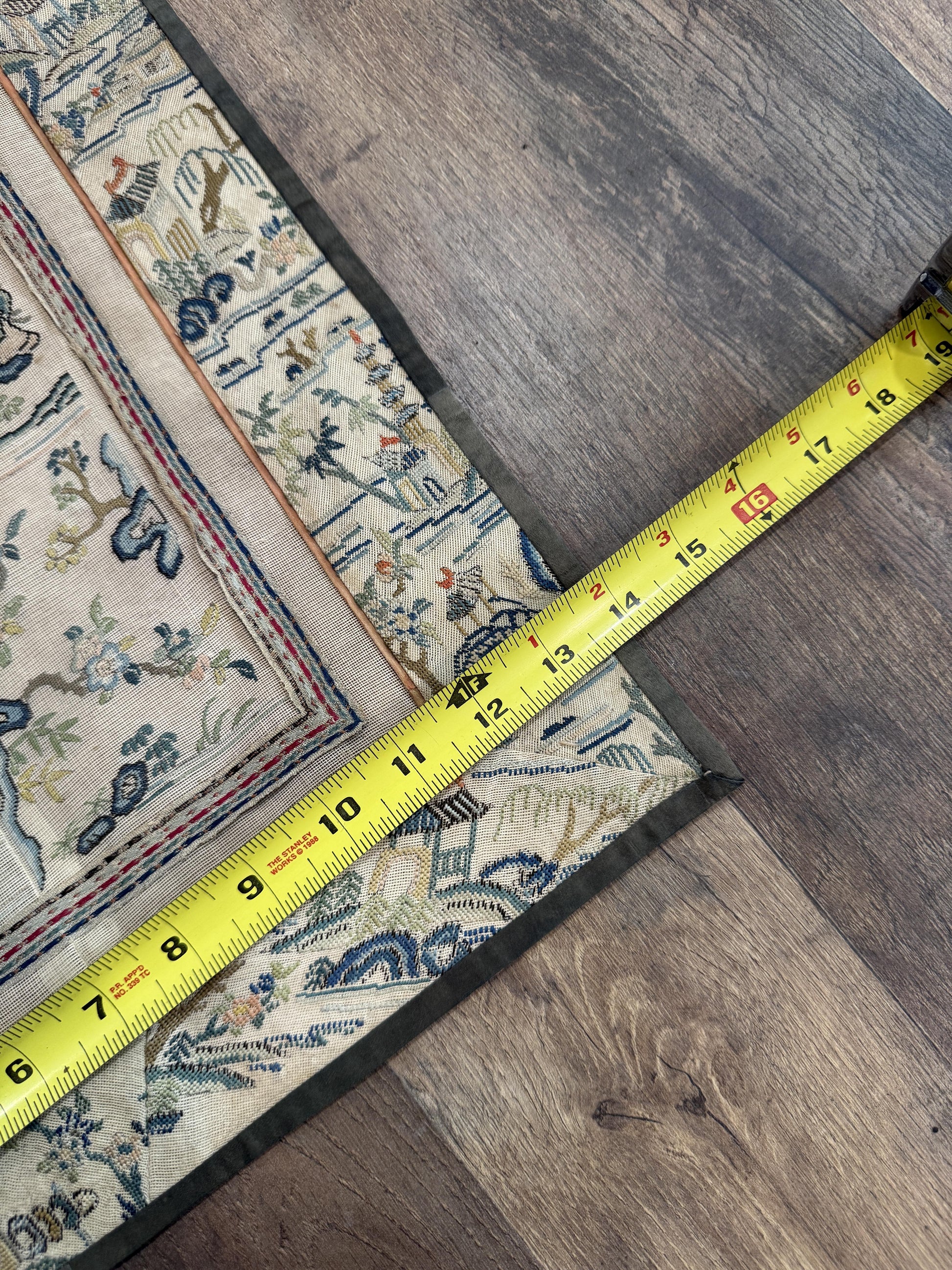 Late Qing Dynasty Silk Gauze Panels with Forbidden Stitch and Satin Stitch