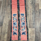 Late Qing Dynasty Silk Embroidery Sleeve Cuffs on Salmon-Pink Satin