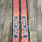 Late Qing Dynasty Silk Embroidery Sleeve Cuffs on Salmon-Pink Satin