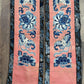 Late Qing Dynasty Silk Embroidery Sleeve Cuffs on Salmon-Pink Satin