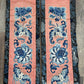 Late Qing Dynasty Silk Embroidery Sleeve Cuffs on Salmon-Pink Satin