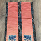 Late Qing Dynasty Silk Embroidery Sleeve Cuffs on Salmon-Pink Satin