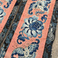 Late Qing Dynasty Silk Embroidery Sleeve Cuffs on Salmon-Pink Satin