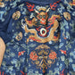 Late Qing Dynasty Embroidered Silk Dragon Robe