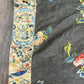 Late Qing Dynasty Silk Satin Robe with "Forbidden Stitch" and Narrative Roundels