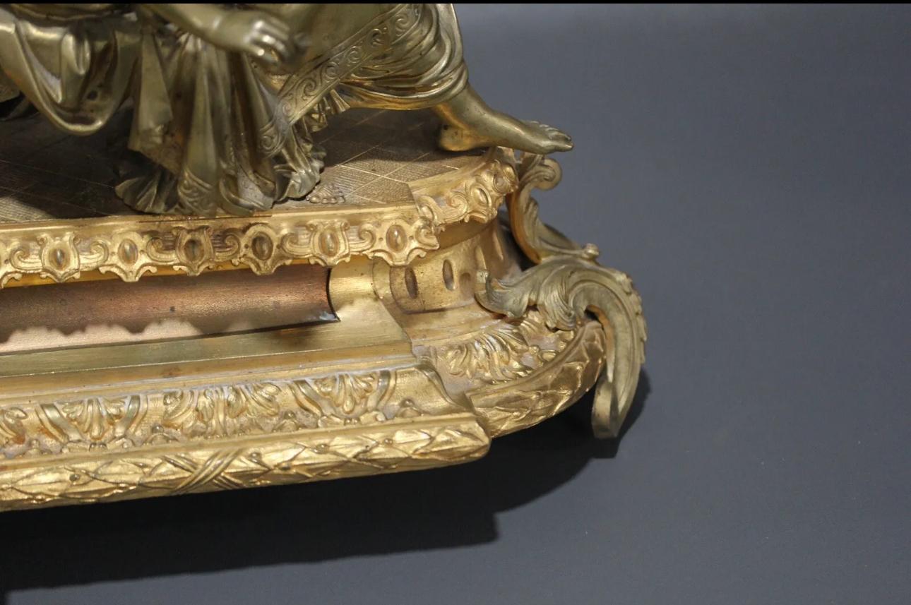 Exceptional Antique French Bronze Clock 1860-1890s