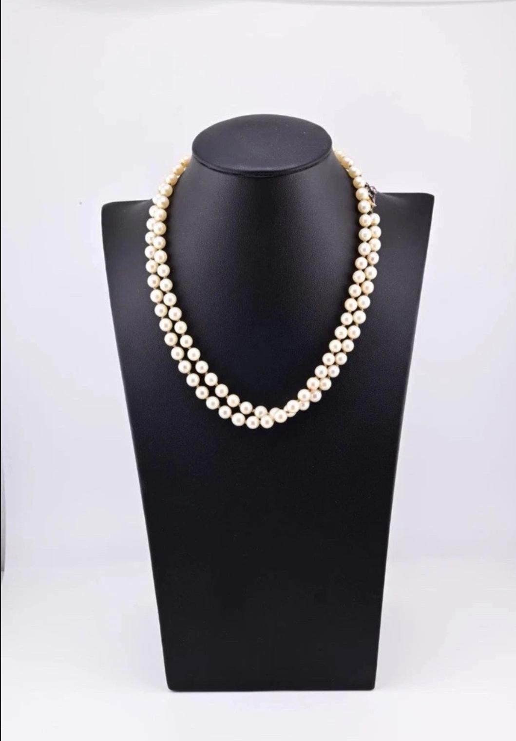 Rare H Stern Pearl Necklace With GIA Report Akoya Pearls
