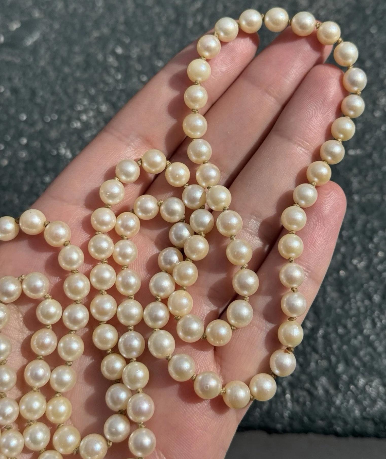 Rare H Stern Pearl Necklace With GIA Report Akoya Pearls