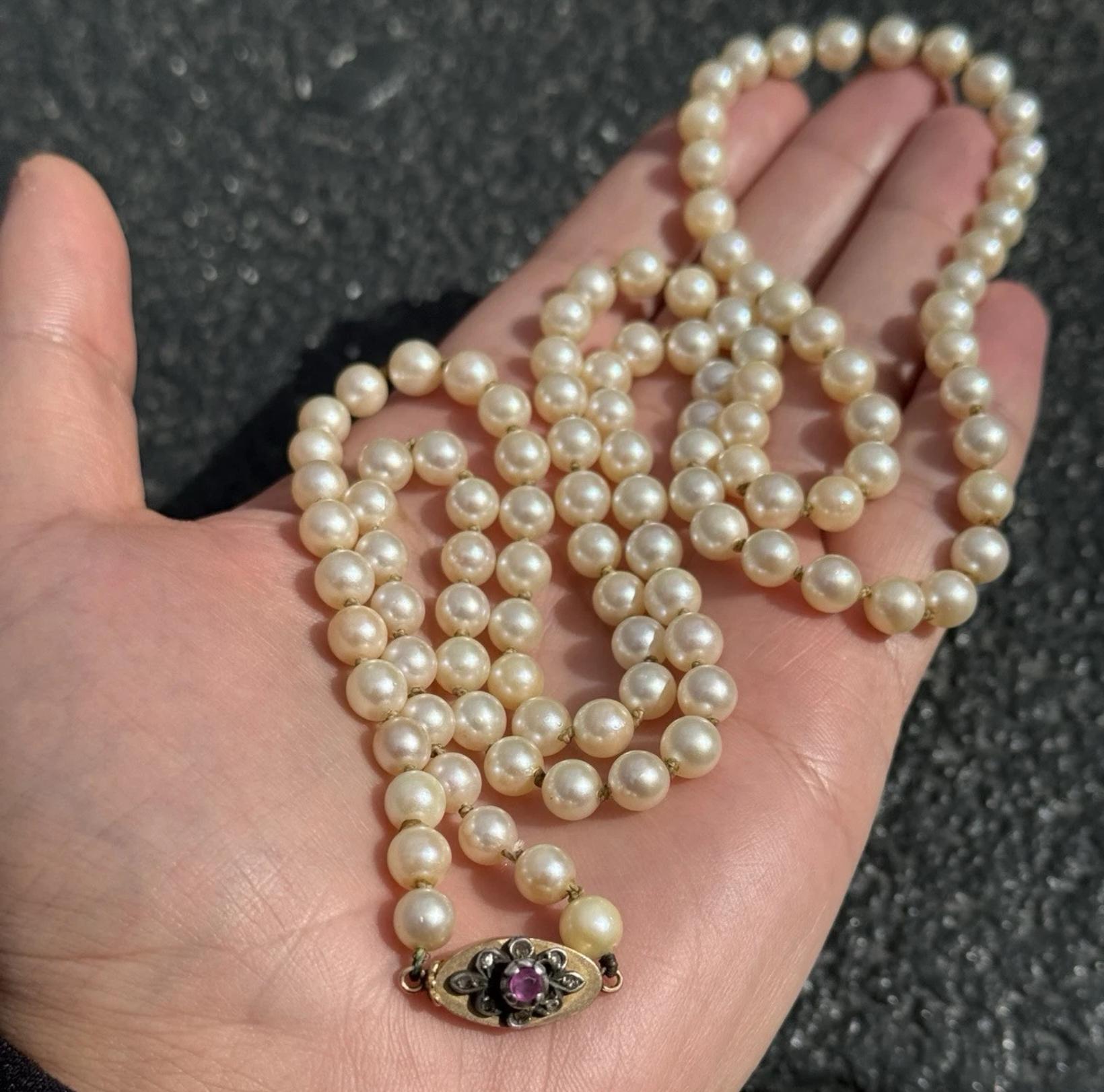 Rare H Stern Pearl Necklace With GIA Report Akoya Pearls