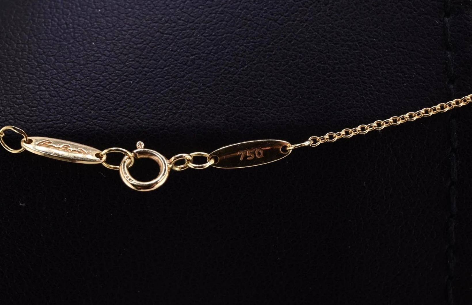 Fantastic Elsa Peretti Tiffany & Co. Yellow Gold Cursive L Pendant