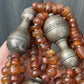 Massive Antique Chinese Tibetan Amber And Silver Necklace 290.44 Grams