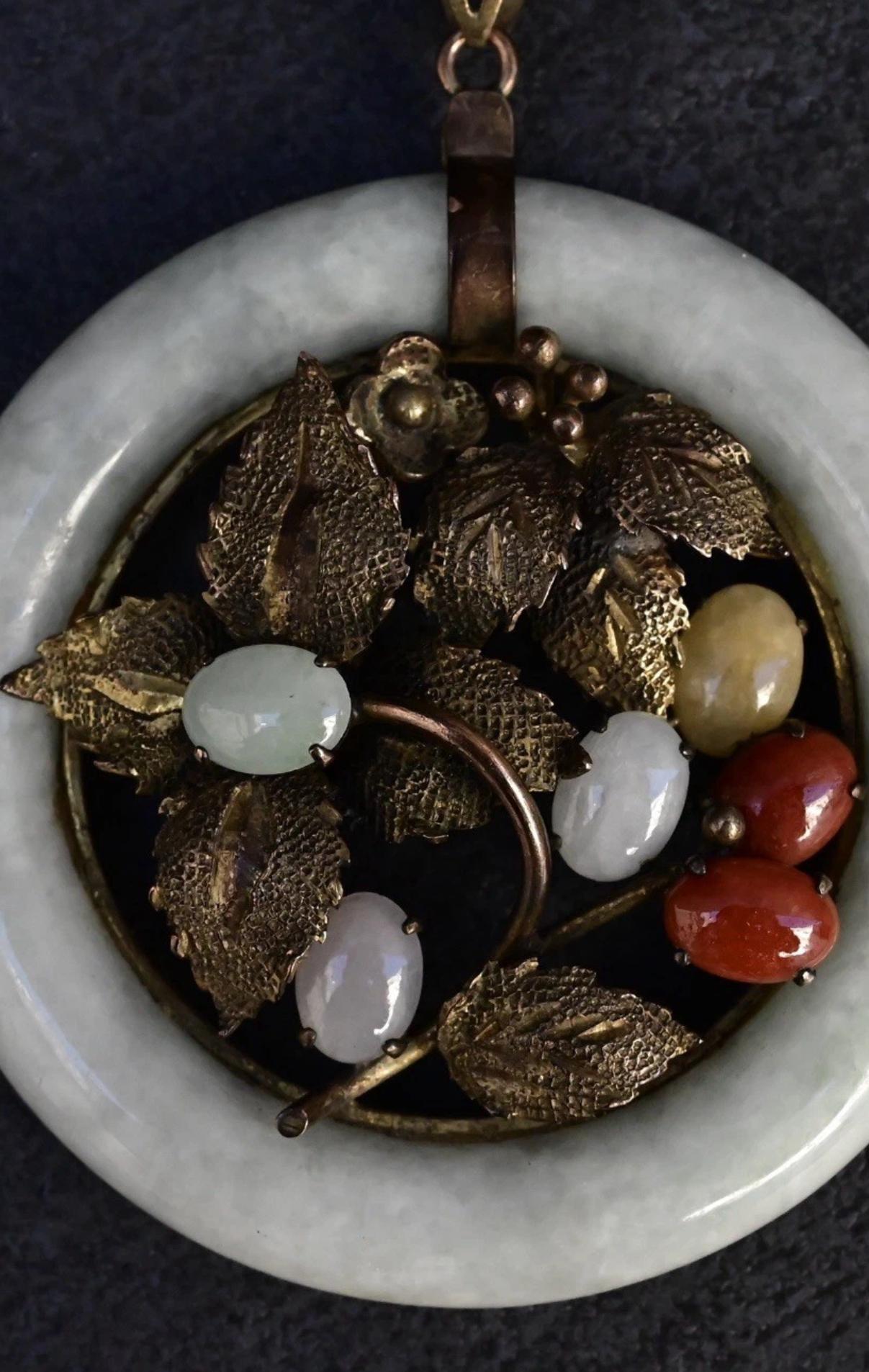 Gorgeous Antique Chinese Jade Pendant For Necklace