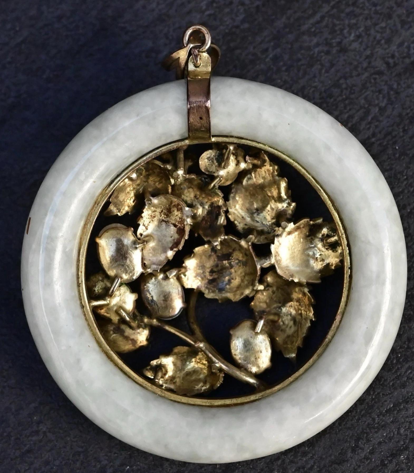 Gorgeous Antique Chinese Jade Pendant For Necklace
