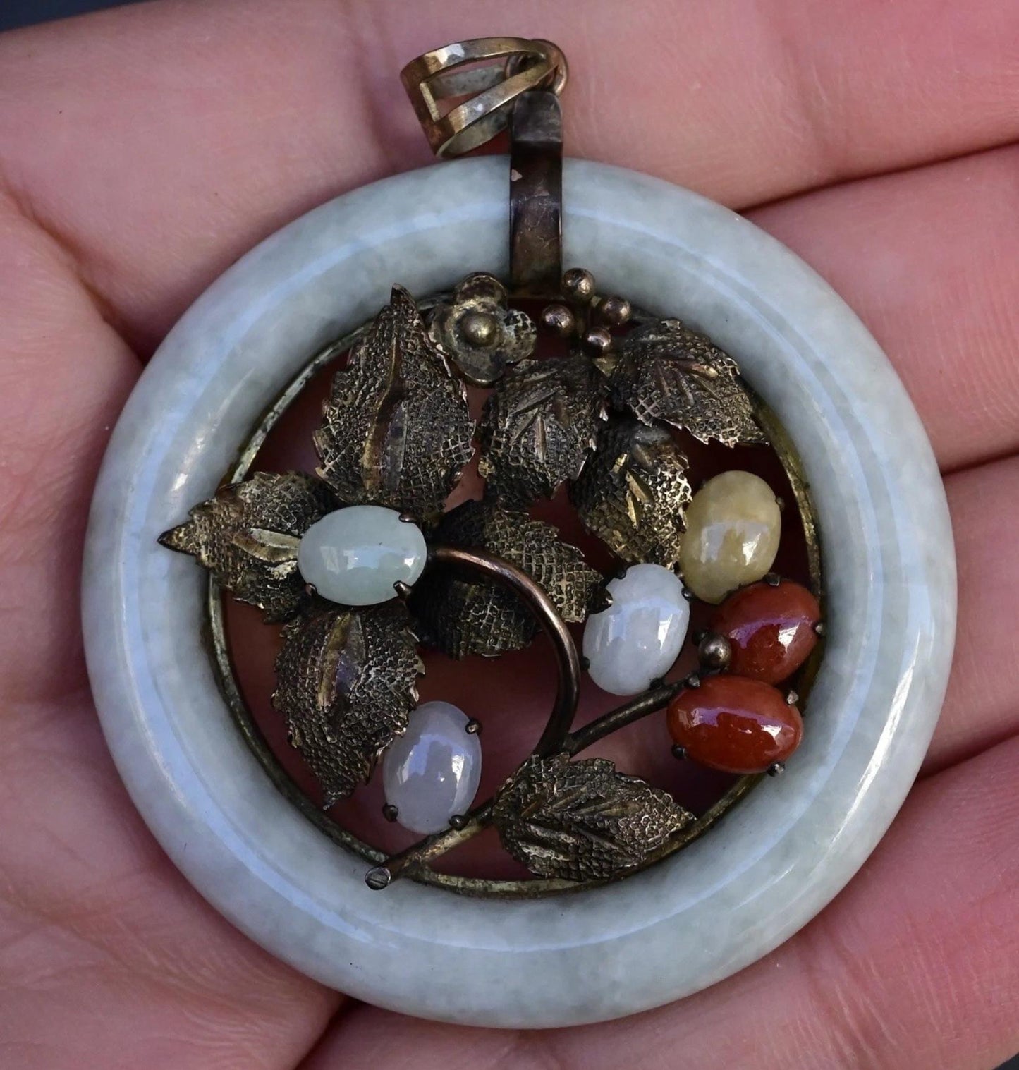 Gorgeous Antique Chinese Jade Pendant For Necklace
