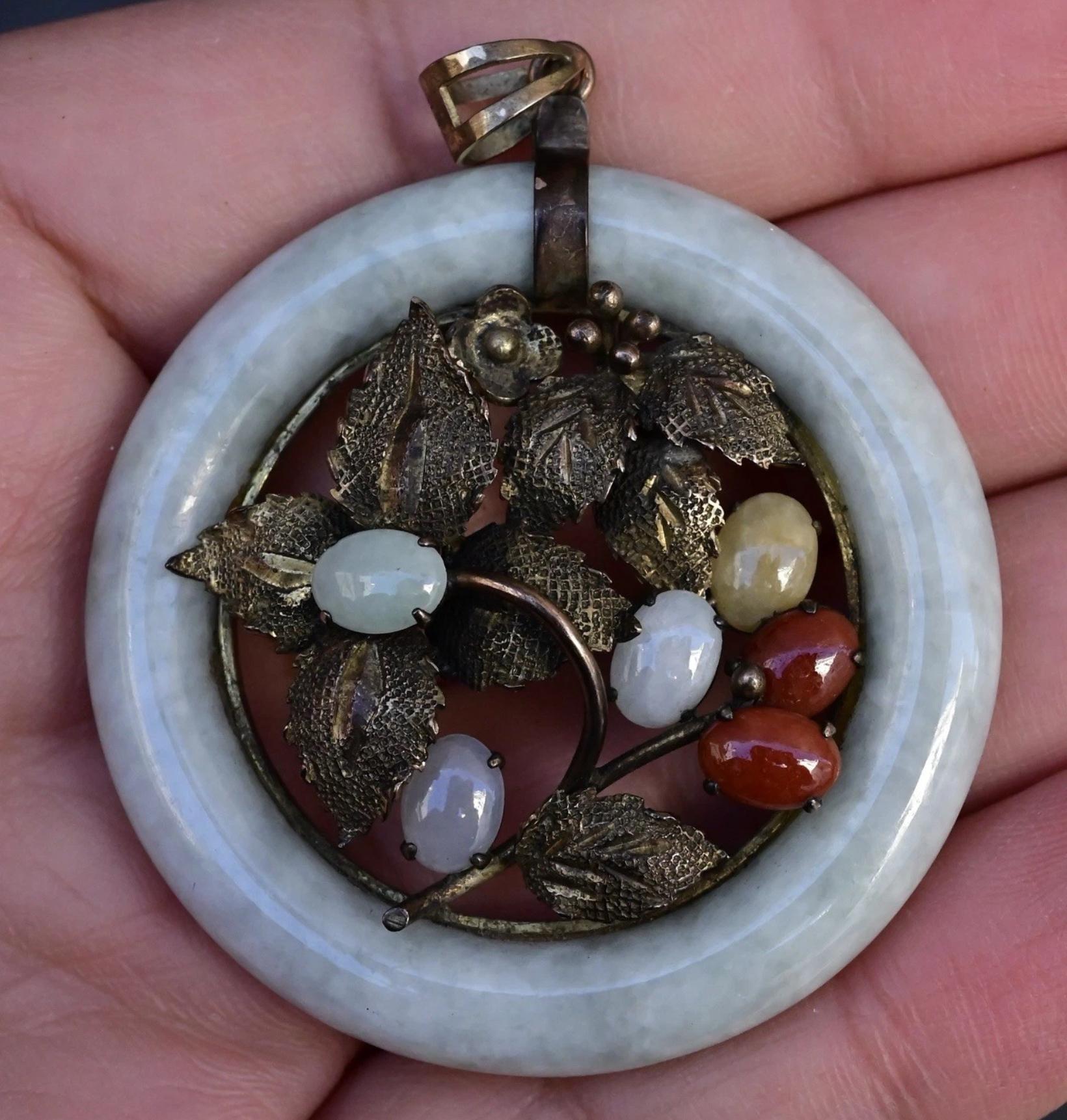 Gorgeous Antique Chinese Jade Pendant For Necklace