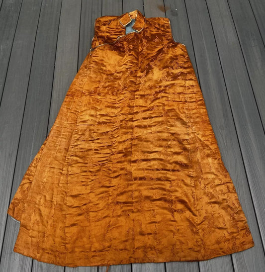 Fantastic Antique Chinese Silk Brocade Vest Dragons & Phoenixes Qing Period