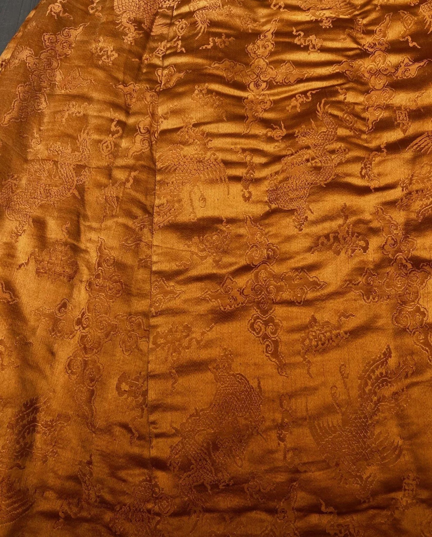 Fantastic Antique Chinese Silk Brocade Vest Dragons & Phoenixes Qing Period