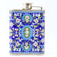 Amazing Antique Russian Enamel Silver Flask With Gorgeous Workmanship