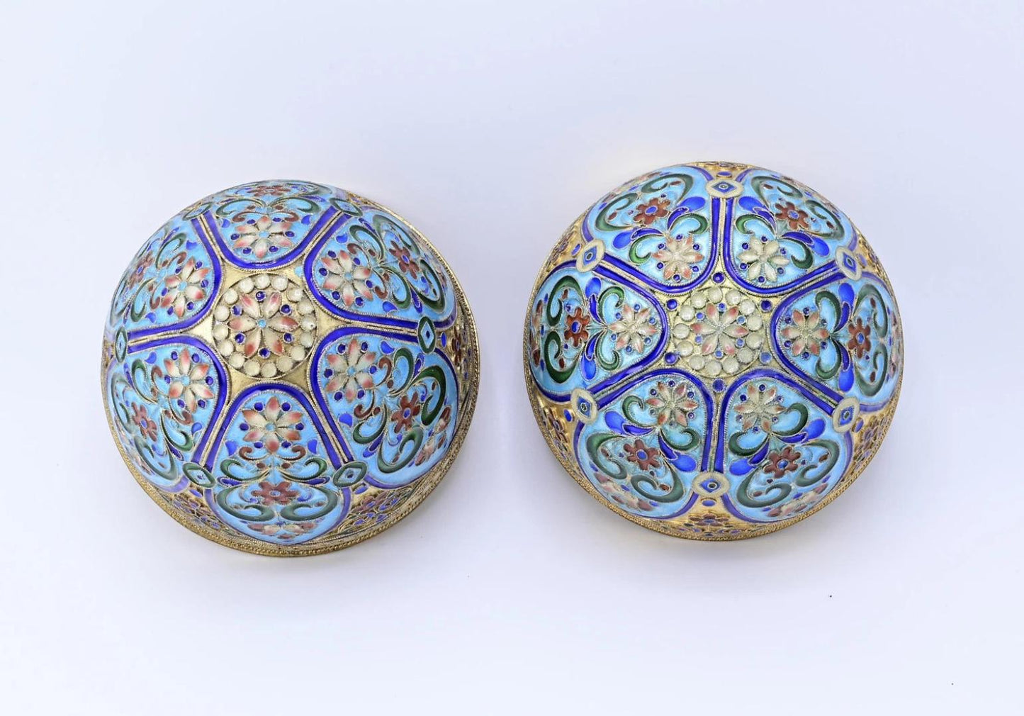 Fantastic Antique Russian Enamel Silver Egg Fine Enamel Details