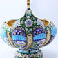 Massive Russian Enamel Silver Kovsh Vessel Fine Enamel Workmanship