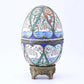 Lovely Antique Russian Enamel Silver Egg With Fine Workmanship