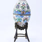 Outstanding Antique Russian Enamel Silver Egg With Floral Details