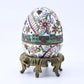 Breathtaking Russian Enamel Silver Egg With Fine Floral Workmanship