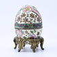 Breathtaking Russian Enamel Silver Egg With Fine Floral Workmanship