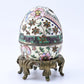 Breathtaking Russian Enamel Silver Egg With Fine Floral Workmanship