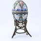 Marvelous Russian Enamel Silver Eggs With Swans