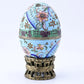 Fabulous Floral Russian Enamel Silver Egg Fantastic Details