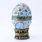 Fabulous Floral Russian Enamel Silver Egg Fantastic Details