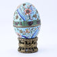Fabulous Floral Russian Enamel Silver Egg Fantastic Details