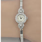 Exquisite Art Deco 14K White Gold & Diamond Ladies Cocktail Watch