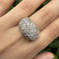 14K Yellow Gold Diamond Pave Dome Ring with 1.82 Carats, Size 8.5 IGI Certified