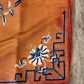 Antique Chinese Qing Dynasty Embroidered Silk Textile | 34x33”