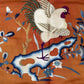 Antique Chinese Qing Dynasty Embroidered Silk Textile | 34x33”