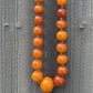 Fabulous Antique Amber Beaded Necklace Round Beads 38.65 Grams