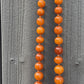 Fabulous Antique Amber Beaded Necklace Round Beads 38.65 Grams