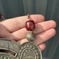 Antique Chinese Silver Longevity Pendant Necklace – 53.20g, 4.65” x 3.5”