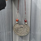 Antique Chinese Silver Longevity Pendant Necklace – 53.20g, 4.65” x 3.5”