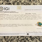 Art Deco 14K Yellow Gold Emerald & Old Euro Diamond Ring Size 6 IGI Certified