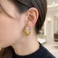 Carrera y Carrera 18K Gold Pave Diamond Textured Hoop Earrings Vintage