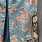 Qing Dynasty Blue Silk Embroidered Robe Peking Knot Details