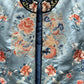 Qing Dynasty Blue Silk Embroidered Robe Peking Knot Details